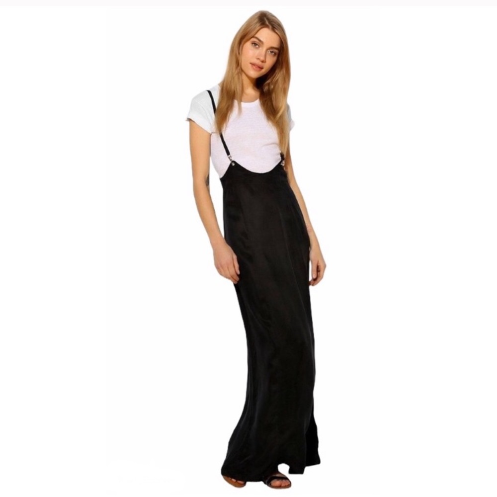 Urban Outfitters black pinafore maxi dress